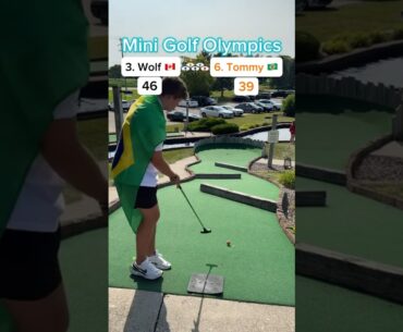 Hole 17, Round 1 | #3 Wolf 🇨🇦 vs #6 Tommy 🇧🇷 (Mini Golf Olympics) #minigolf