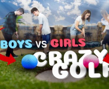 *BOYS vs GIRLS* CRAZY GOLF with Sister and Cousins | Inca Island Adventure Golf The Ridge