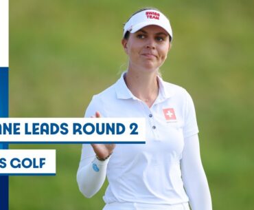 Switzerland’s Morgane Metraux 🇨🇭 leads after Women’s Golf round 2 | Paris 2024 Highlights