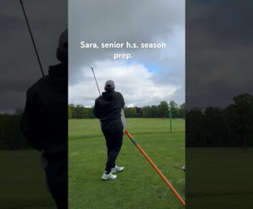 Sarah, working on swing plane in preparation for senior girl’s golf season! #golftips #girlsgolf