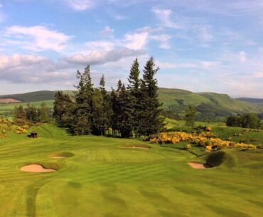 Aerial film of Gleneagles Championship Golf Courses