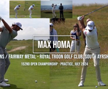 Max Homa Golf Swing Fairway Metal & Irons - Royal Troon (South Ayrshire, Scotland) July, 2024.