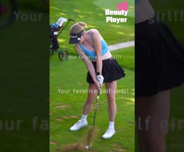 Attractive swing💕💕💕 grace charis golfer's Iron swing~! #gracecharis