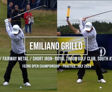 Emiliano Grillo Golf Swing Driver, Fairway Metal & Iron - Royal Troon (Ayrshire, Scotland) July 2024