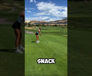 I STOLE the Cart Girls Snack Cart 😬😱 #golfgirl #cartgirl #utahgolf #golfswing