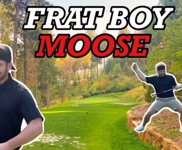 FRAT BOY MOOSE CAME TO PLAY! | Apple Mountain Golf Resort | Course Vlog Vlog Match #4