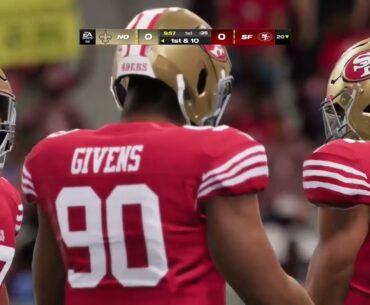 Madden 25 Gameplay First Look New Orleans Saints @ San Francisco 49ers