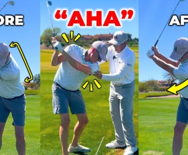 His "Aha!" Moment To Stop Pulling Irons (Live Golf Lesson)