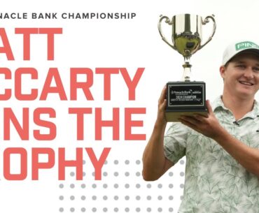 Matt McCarty Takes Home Pinnacle Bank Championship Trophy | Korn Ferry Tour