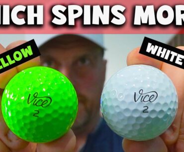 Does A Yellow Vice Golf Ball Spin More Than A White One?