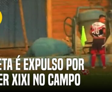 EXPULSO! JOGADOR RECEBE CARTÃO VERMELHO APÓS FAZER XIXI EM CAMPO DURANTE JOGO NO PERU