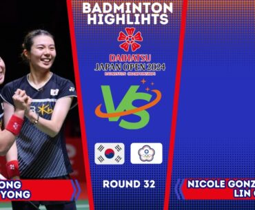 Kim / Kong (KOR) vs Chan / Lin (TPE) | Japan Open 2024 Badminton