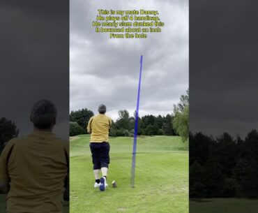 My golf buddy nearly slam dunked this off the tee #golf #fyp #viralvideo #youtubeshorts #trending