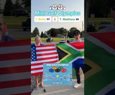 Hole 1, Gold Medal Match | #1 Bella 🇺🇸 vs #7 Matthew 🇿🇦 (Mini Golf Olympics) #minigolf