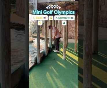 Hole 3, Gold Medal Match | #1 Bella 🇺🇸 vs #7 Matthew 🇿🇦 (Mini Golf Olympics) #minigolf