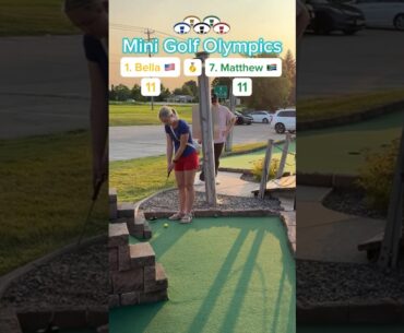 Hole 6, Gold Medal Match | #1 Bella 🇺🇸 vs #7 Matthew 🇿🇦 (Mini Golf Olympics) #minigolf