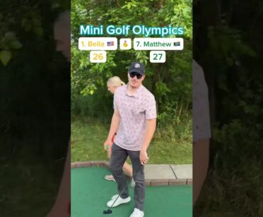 Hole 11, Gold Medal Match | #1 Bella 🇺🇸 vs #7 Matthew 🇿🇦 (Mini Golf Olympics) #minigolf