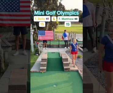 Hole 7, Gold Medal Match | #1 Bella 🇺🇸 vs #7 Matthew 🇿🇦 (Mini Golf Olympics) #minigolf