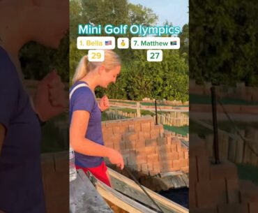 Hole 12, Gold Medal Match | #1 Bella 🇺🇸 vs #7 Matthew 🇿🇦 (Mini Golf Olympics) #minigolf