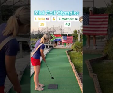 Hole 18, Gold Medal Match | #1 Bella 🇺🇸 vs #7 Matthew 🇿🇦 (Mini Golf Olympics) #minigolf