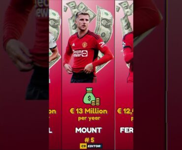 Top 10 Highest Paid Players at Manchester United 💰 #manchesterunited  #mu #shorts #c9editor