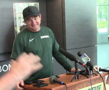 Michigan State football coach Jonathan Smith provides update after first camp scrimmage (8-12-24)