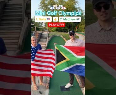 PLAYOFF, Gold Metal Match | #1 Bella 🇺🇸 vs #7 Matthew 🇿🇦 (Mini Golf Olympics) #minigolf