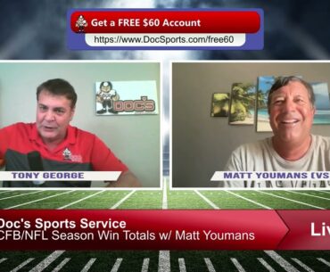 NFL Win Total Predictions AFC West / College Football Picks Big Ten SEC Doc's Sports w/ Matt Youmans