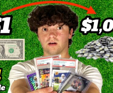 Turning $1 to $1,000 Buying & Selling Sports Card (Episode #4)