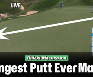 Hideki Matsuyama's massive 73-foot birdie putt for third-straight birdie at BMW Championship!