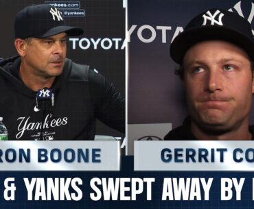 An emotional Aaron Boone and Gerrit Cole assess damage of Yanks losses to Mets | SNY