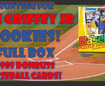 Box Opening Vintage 1989 Donruss Baseball Cards wax packs Ken Griffey Jr Rookie Cards