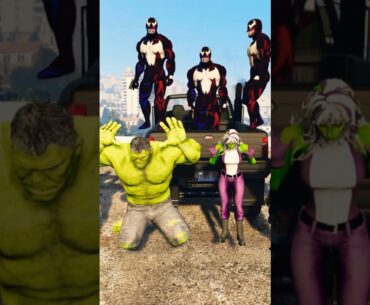 GTA V : Iron Man saves the Hulk from the evil Venom #spiderman #gta #gtavspiderman