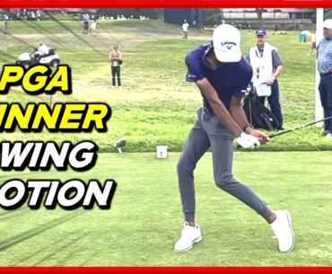 PGA Winner "Akshay Bhatia" Powerful Driver-Iron Swings & Slow Motions