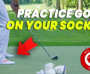 Improve Your Golf Balance: Practice GOLF on your SOCKS!