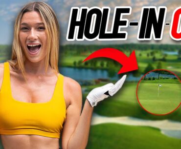 GOLF GIRL HOLE IN ONE ATTEMPT | Kayla Jones