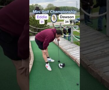 Hole 14, Round 1 | #3 Eddie vs #6 Dawson (Mini Golf Championship) #minigolf