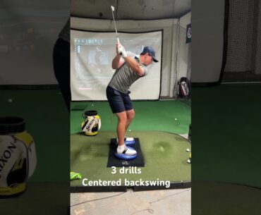 3 drills for centered backswing! #golf #golfswing #golflesson #golftechnique #golfskill