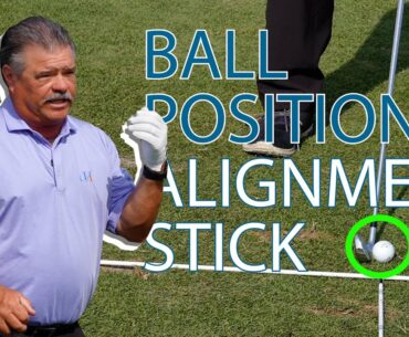 Using an Alignment Stick Properly to Determine Ball Position - John Hughes Golf