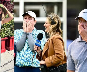 Amanda Balionis reacts to Robert MacIntyre overcoming Rory McIlroy demons