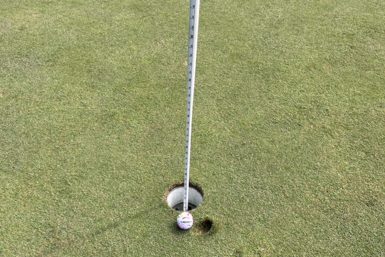 This close to a hole in one today. 150 yards