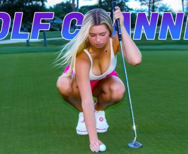 Golf Girl Ashley Huffman  Hitting Bombs Slow Motion Golf Swing