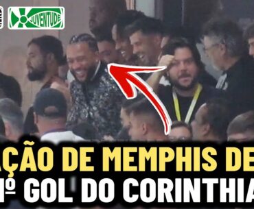 COMEMOROU MUITO! REAÇÃO DE MEMPHIS DEPAY NO GOL DO TIMÃO - CORINTHIANS 1X0 JUVENTUDE