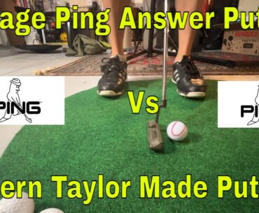 Vintage Ping Anser Putter Review! Vintage Ping Putter vs Modern Taylor Made Putter! Putting Battle!