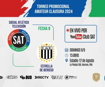 Social Atlético Televisión VS Estrella de Berisso | Torneo Promocional Amateur | Fecha 8