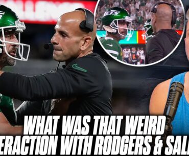 What Was That Weird Interaction With Aaron Rodgers & Saleh In The 3rd Quarter? | Pat McAfee Reacts