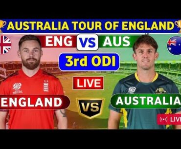 AUSTRALIA vs ENGLAND 3rd ODI MATCH LIVE COMMENTARY | AUS vs ENG LIVE | ENG BAT