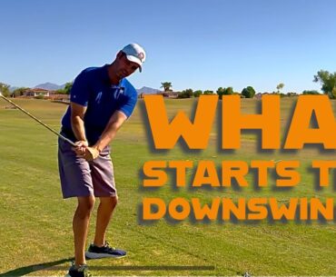 What stars the downswing in your golf swing?? #golf