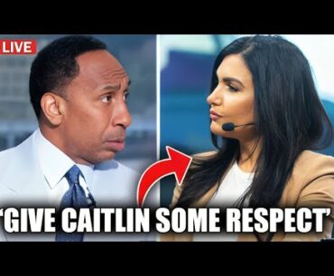 Stephen A. Smith ERUPTS on Molly Qerim Over Caitlin Clark on ESPN Live!