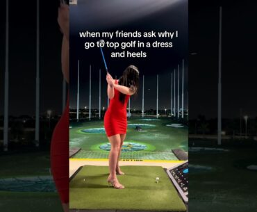 she wore THIS for top golf...